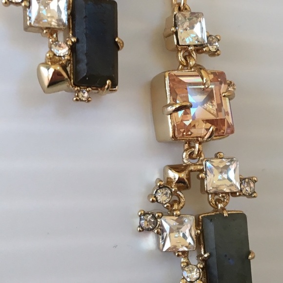 ALEXIS BITTAR • NEW Geometric Labradorite Stone Crystal Satellite Drop Earrings - Picture 6 of 9